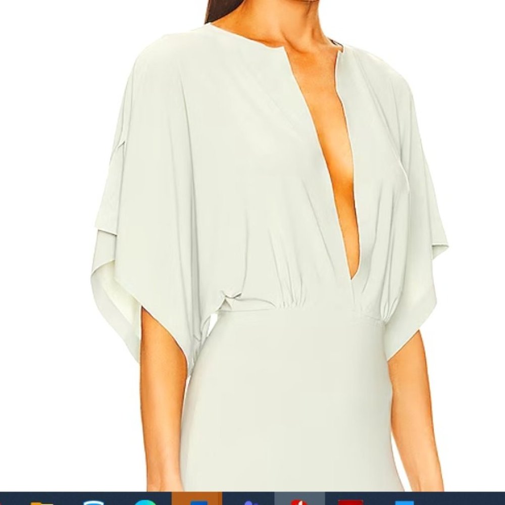 Plunging neckline dress
